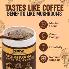 Mushroom Latte Espresso | Functional Mushroom Coffee with Shilajit & Curcumin
