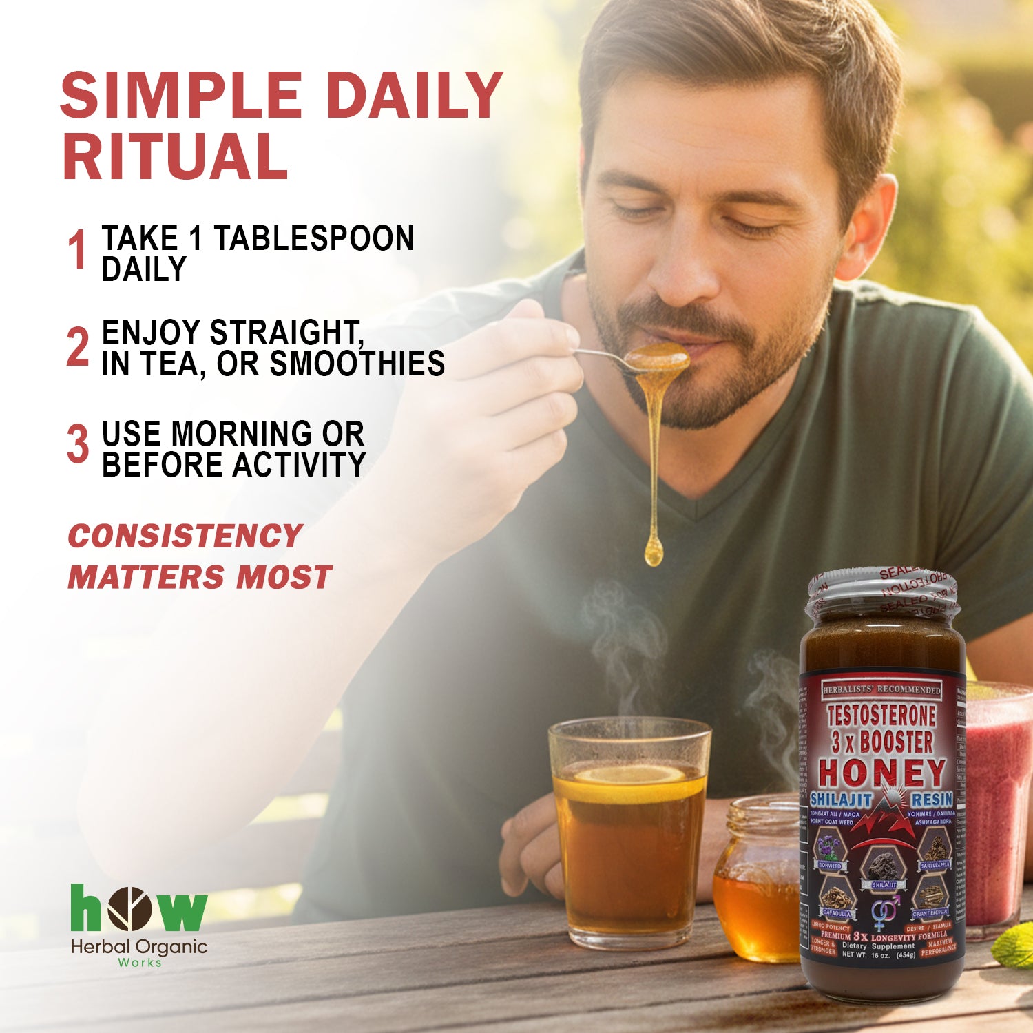 3x T-Booster Honey uses