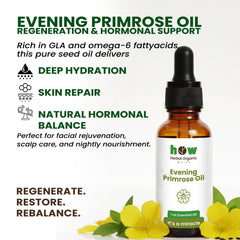Evening Primrose Oil – Herbal Organic Works 100% Pure Oil for Women’s Health & Skin Care | 30ml