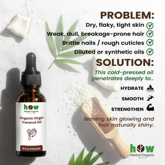 Coconut Oil – Pure Cold-Pressed for Hair & Skin, 30ml