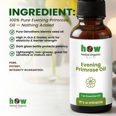 Evening Primrose Oil – Herbal Organic Works 100% Pure Oil for Women’s Health & Skin Care | 30ml