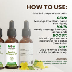 Evening Primrose Oil – Herbal Organic Works 100% Pure Oil for Women’s Health & Skin Care | 30ml