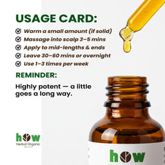 Batana Oil – Herbal Organic Works 100% Pure Natural Hair Growth & Repair Oil | 1 oz Glass Bottle with Dropper