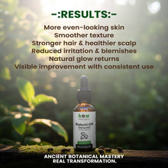 Babchi (Bakuchi) Oil – Herbal Organic Works 100% Pure Cold-Pressed Oil for Hair Color & Skin Glow | 1 oz Bottle