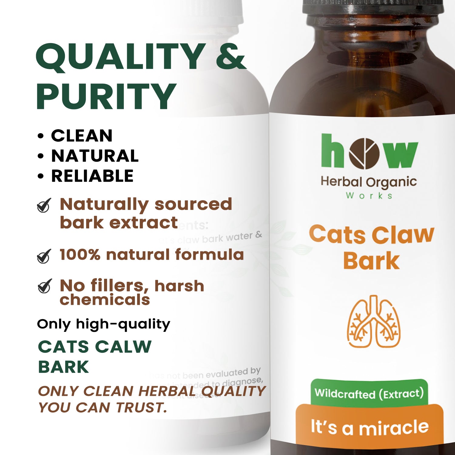 Cats claw bark extract quality