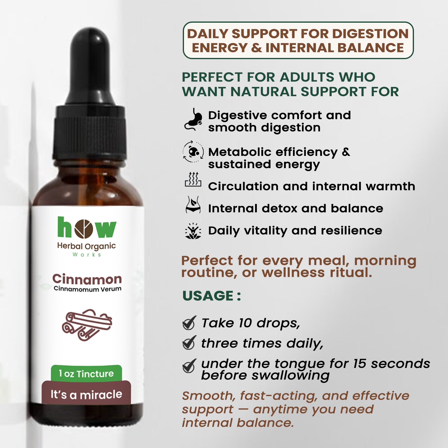 Cinnamon Tincture uses
