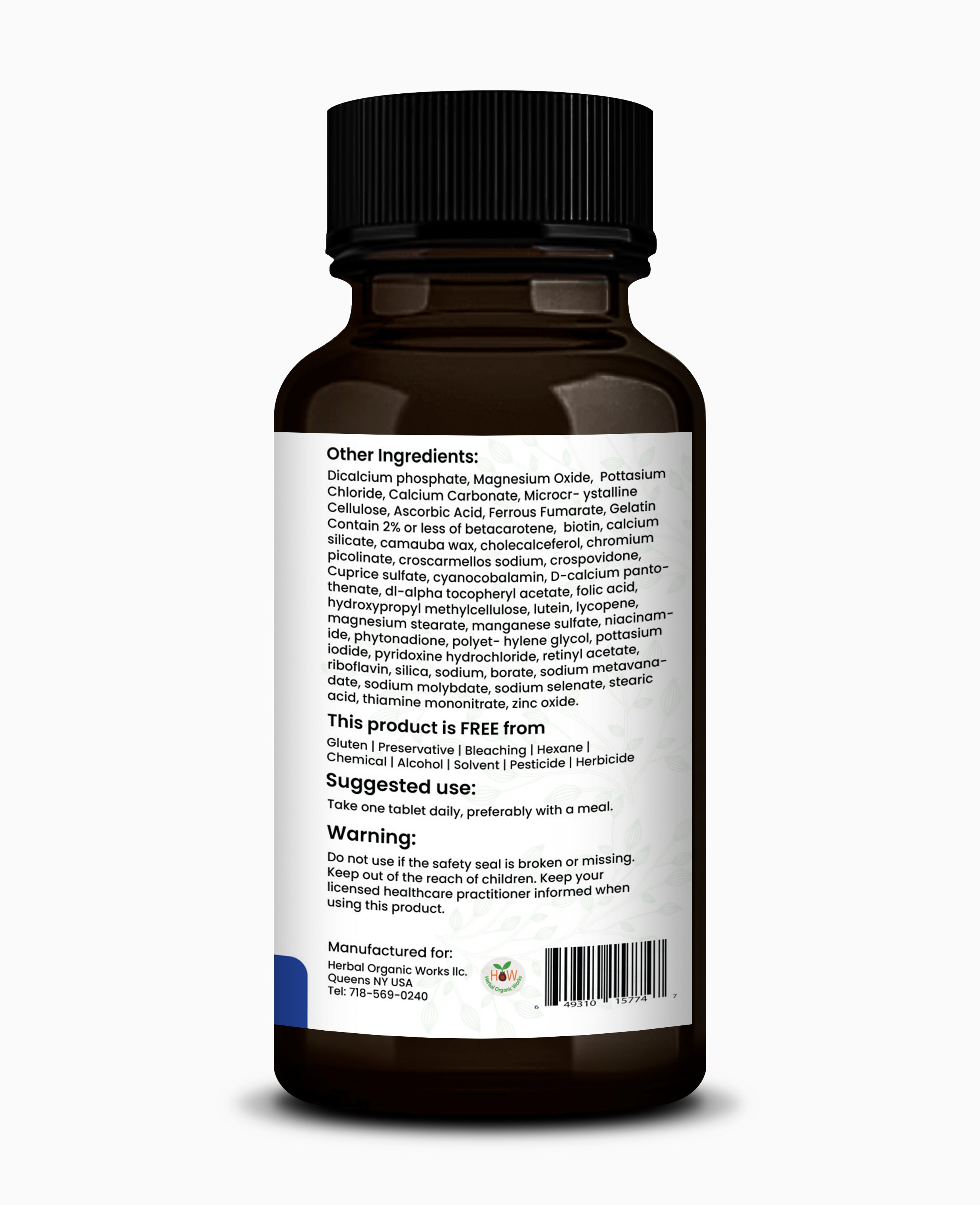 Daily Multivitamins ingredients