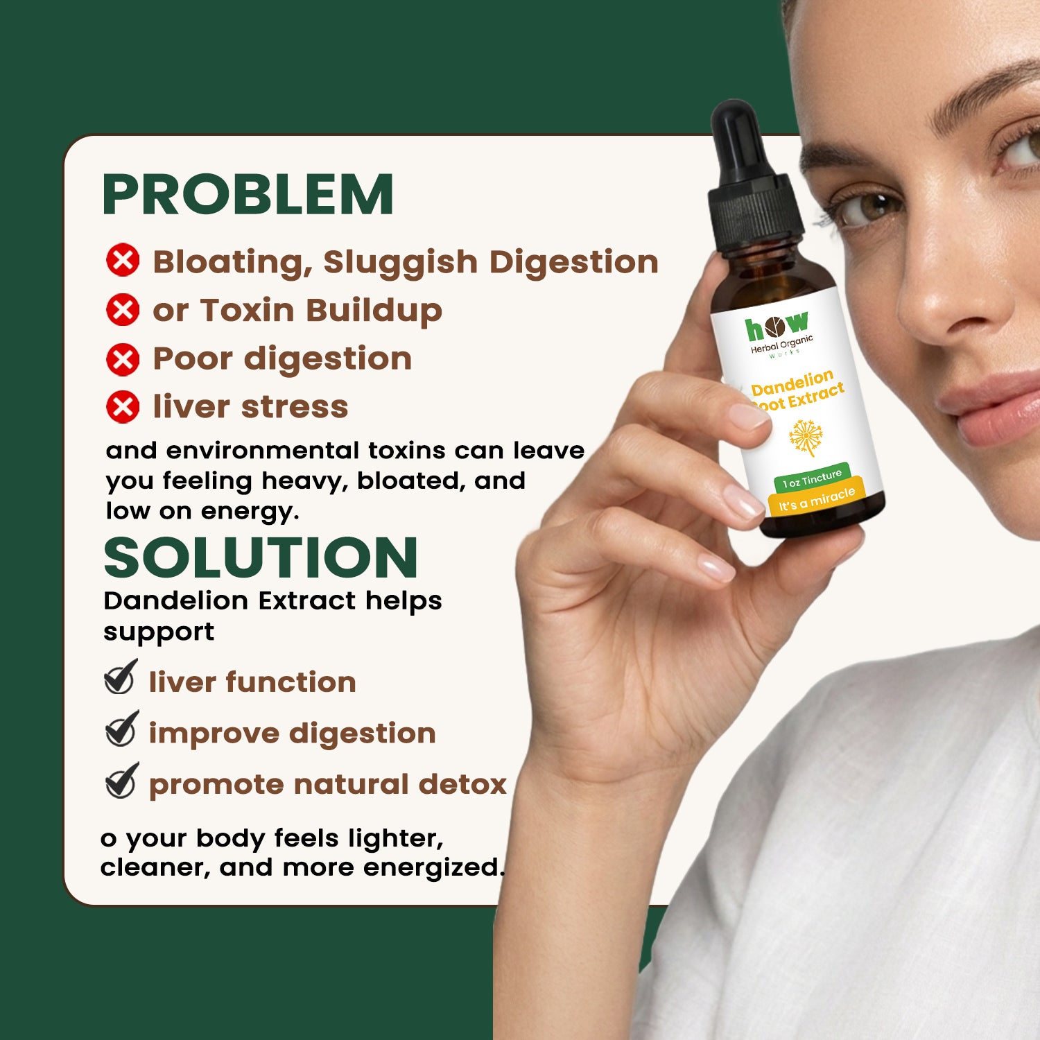 Dandelion root extract problem