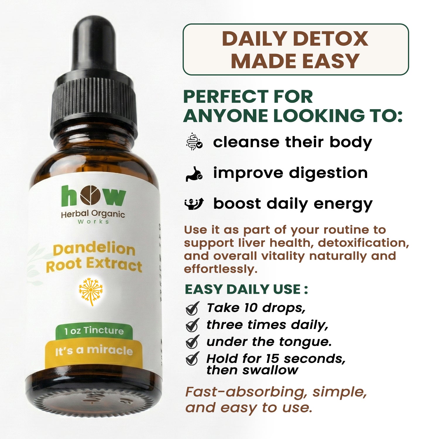 Dandelion root extract uses