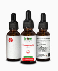 Pomegranate Oil by Herbal Organic Works – Pure Cold-Pressed Oil for Skin Hydration & Hair Care (1 oz Glass Dropper Bottle)