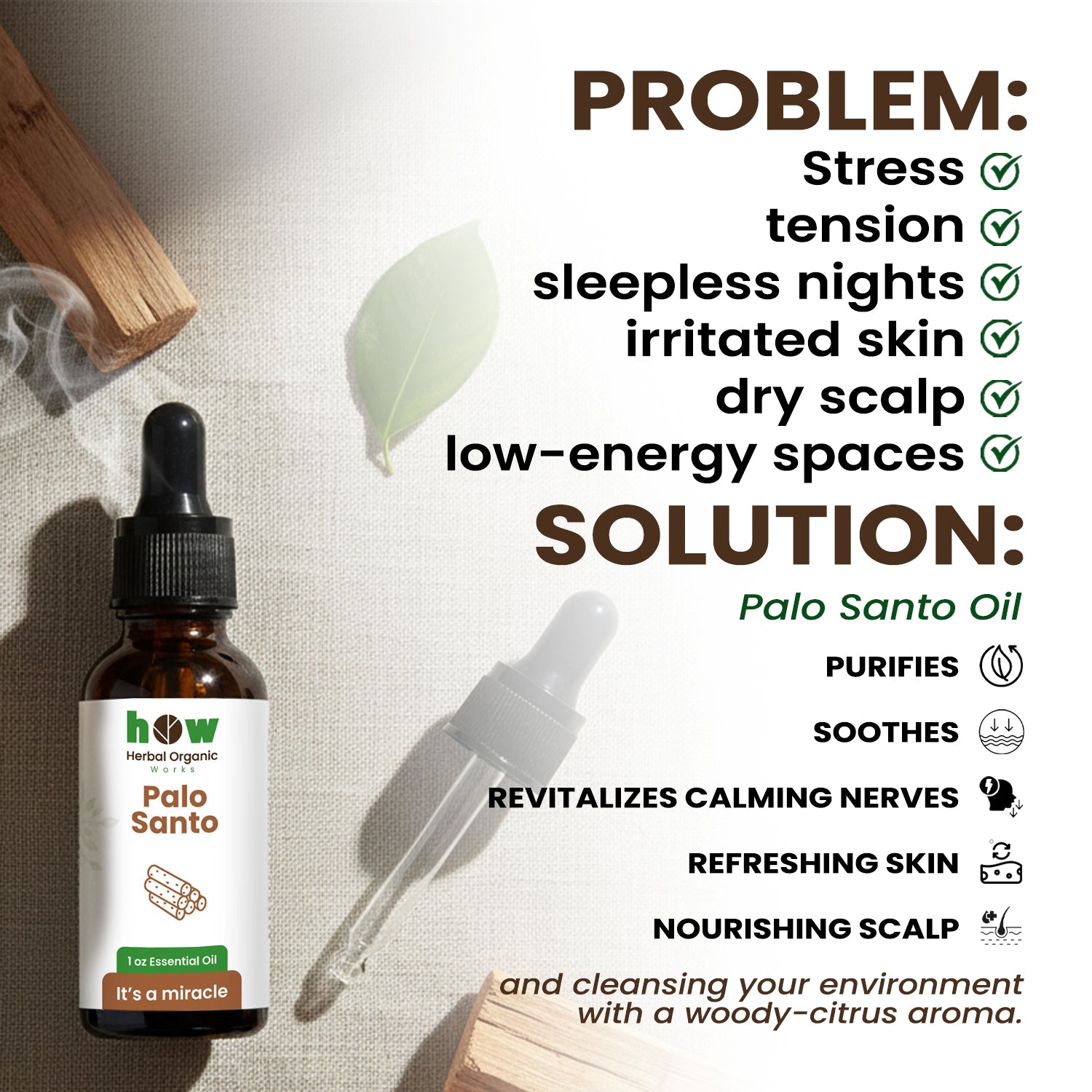 palo santo oil problem & solution