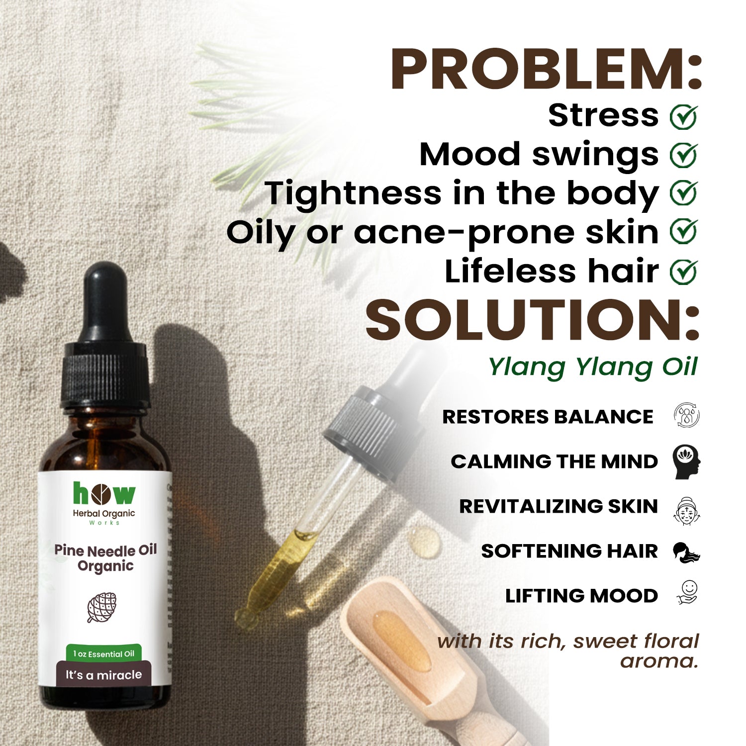 Pine needle oil problem solution