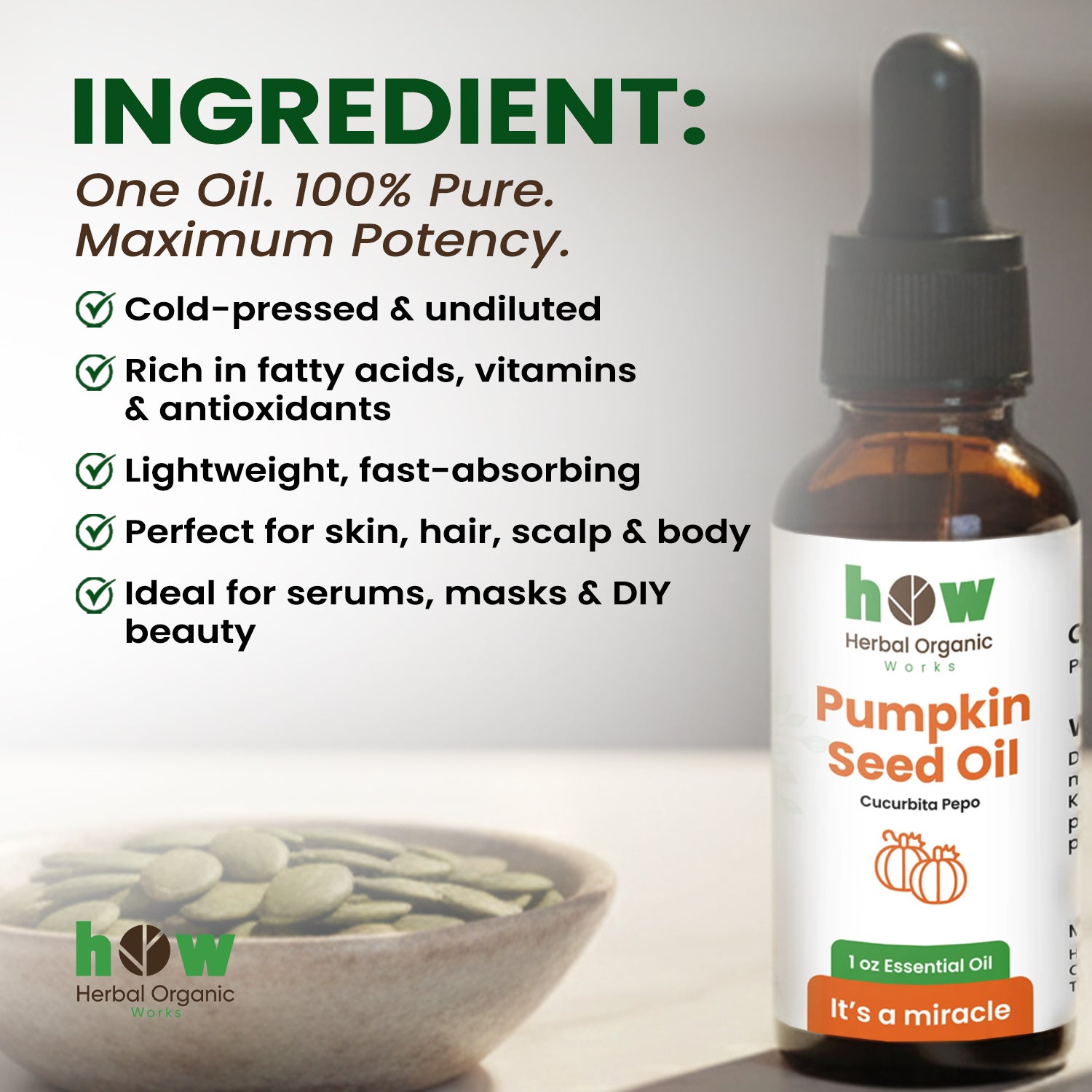 Pumpkin seed oil ingredients