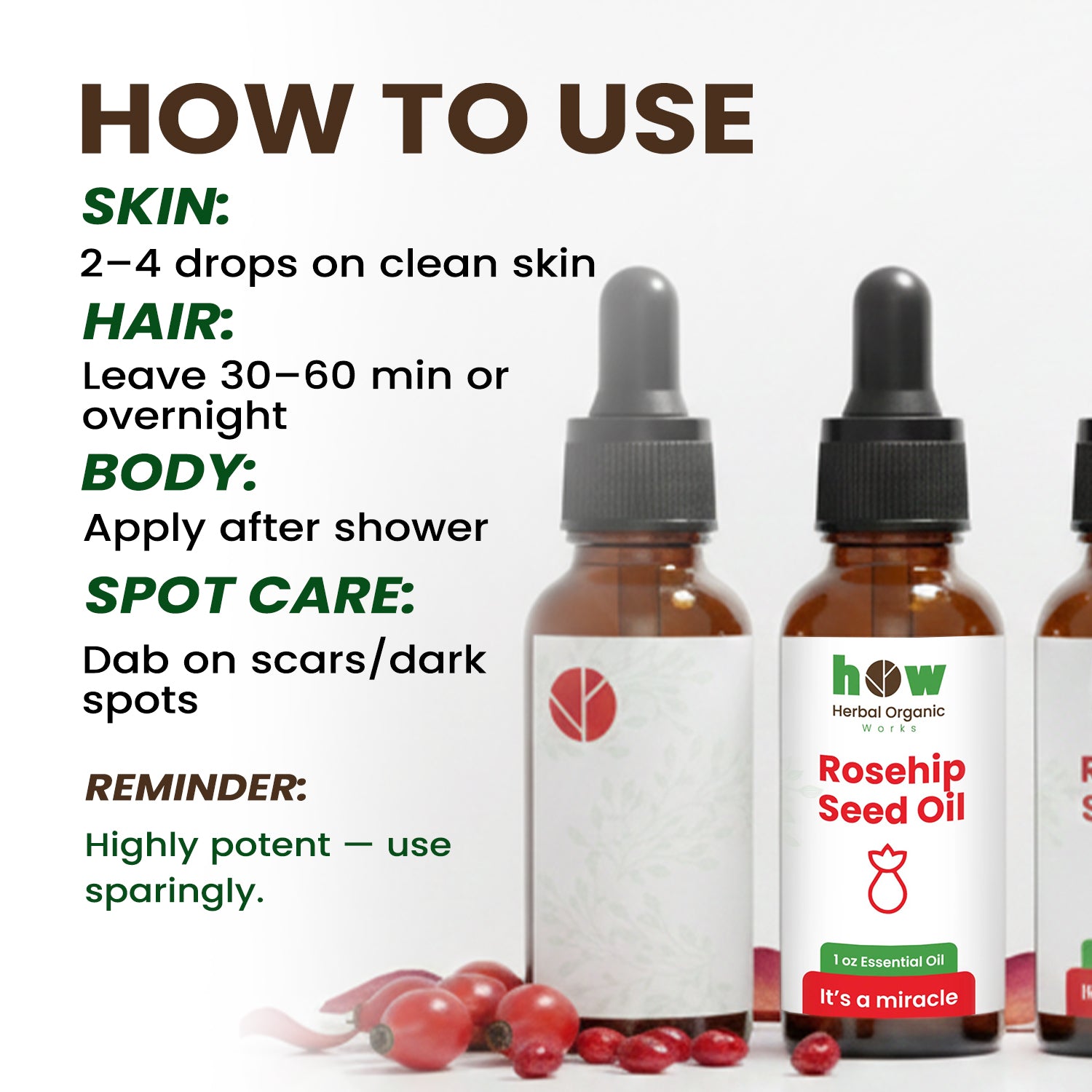 Rosehip seed oil uses