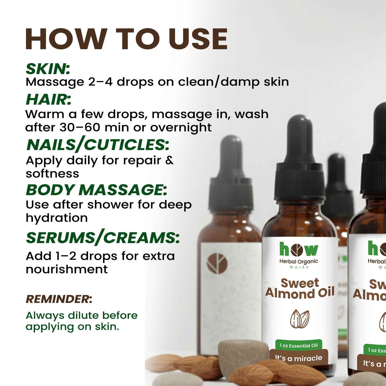 Sweet Almond oil uses