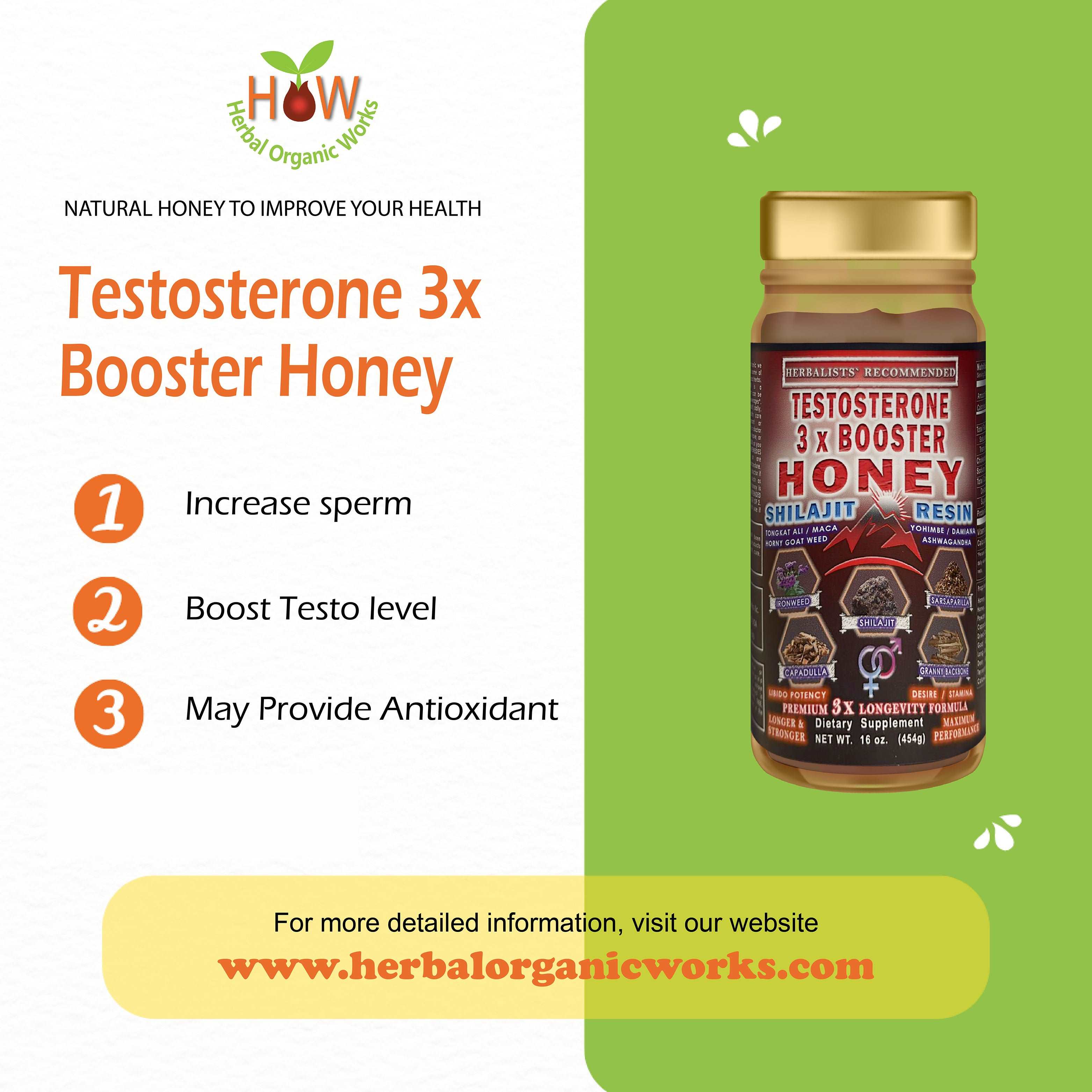 TESTOSTERONE 3x booster honey