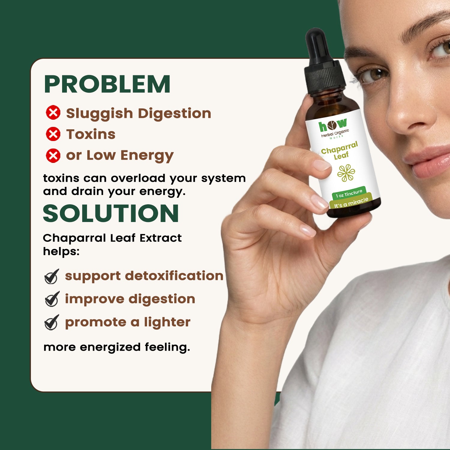 chaparral leaf extract problem solution