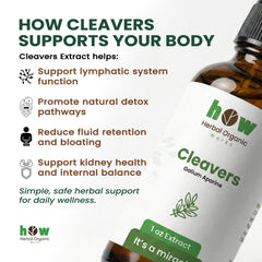 cleavers extract for body support