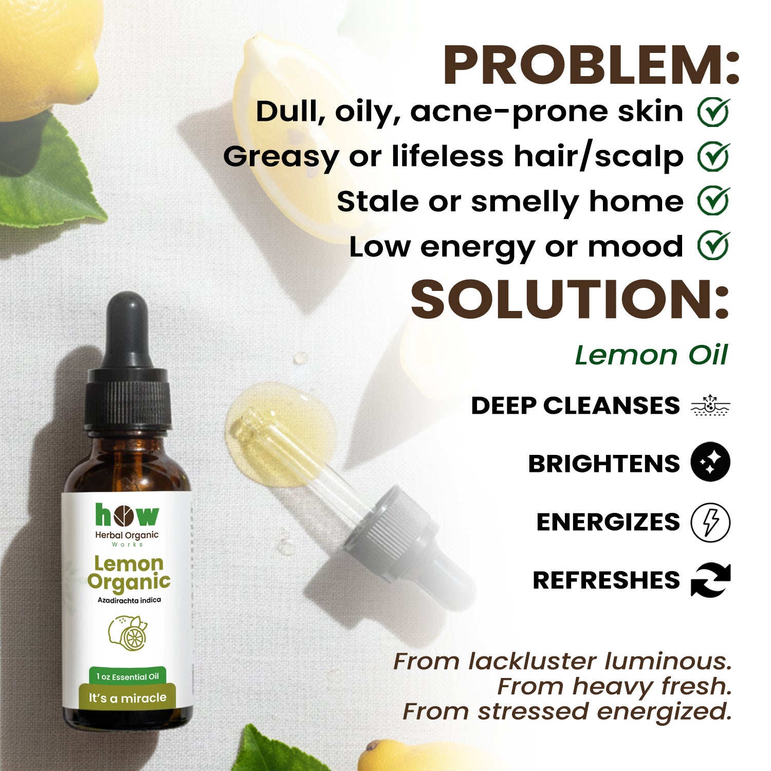 lemon organic oil problems