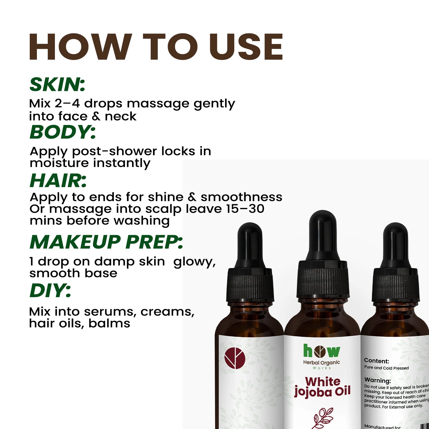 white jojoba oil uses