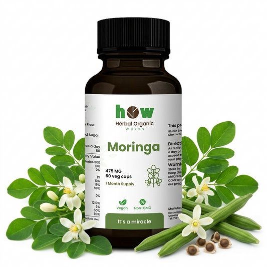 Moringa Capsules - Green Nutrition for Natural Energy - 60 vegg Capsules