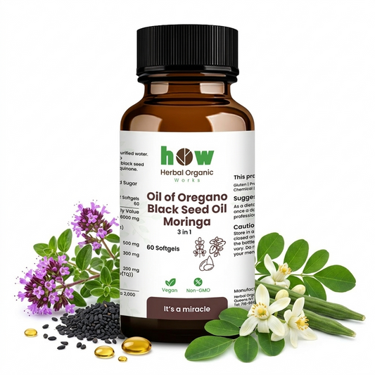 Oregano Black Seed Moringa – 60 Vegan Softgels