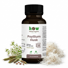 Organic Psyllium Husk Capsules – 60 Veg Capsules for Daily Fiber Support