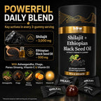 Shilajit + Ethiopian Black Seed Oil Gummies
