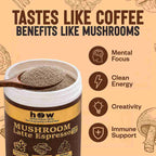 Mushroom Latte Espresso | Functional Mushroom Coffee with Shilajit & Curcumin