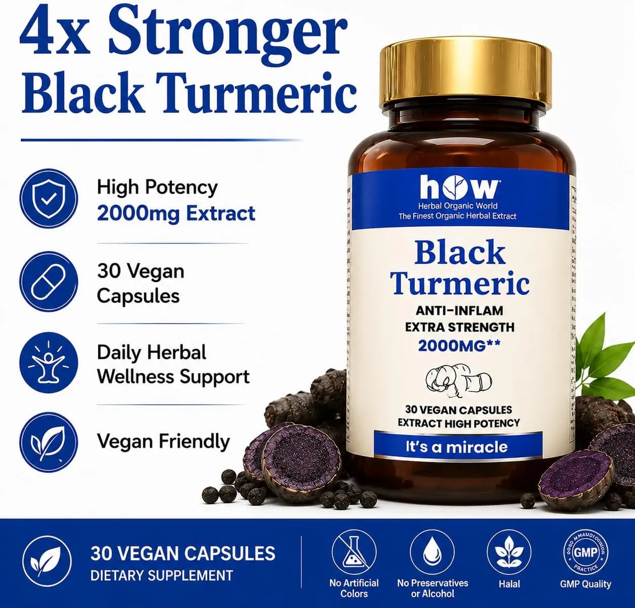 4x stronger Black Turmeric Capsules
