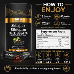 Shilajit + Ethiopian Black Seed Oil Gummies