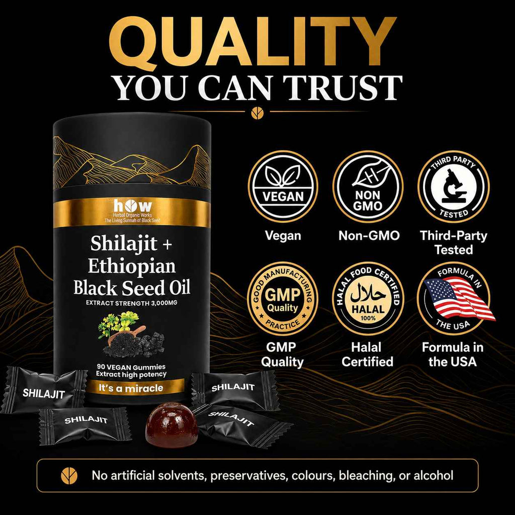 Shilajit + Ethiopian Black Seed Oil Gummies