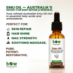Emu Oil – Pure Skin, Hair & Massage Oil | 1 fl oz