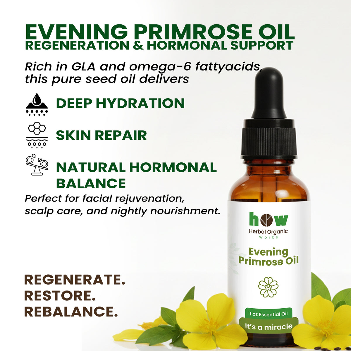 Evening Primrose Oil – Pure Herbal Support for Women | 30ml