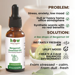 Bergamot Oil – Herbal Organic Works Pure Essential Oil for Relaxation, Soap & Candle Making | 1 oz Glass Bottle