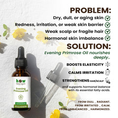 Evening Primrose Oil – Herbal Organic Works 100% Pure Oil for Women’s Health & Skin Care | 30ml