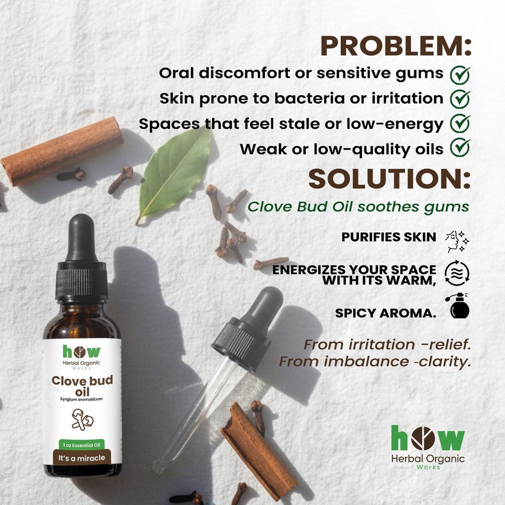 Clove Bud Oil – Pure Essential Oil for Teeth & Skin | 1 oz