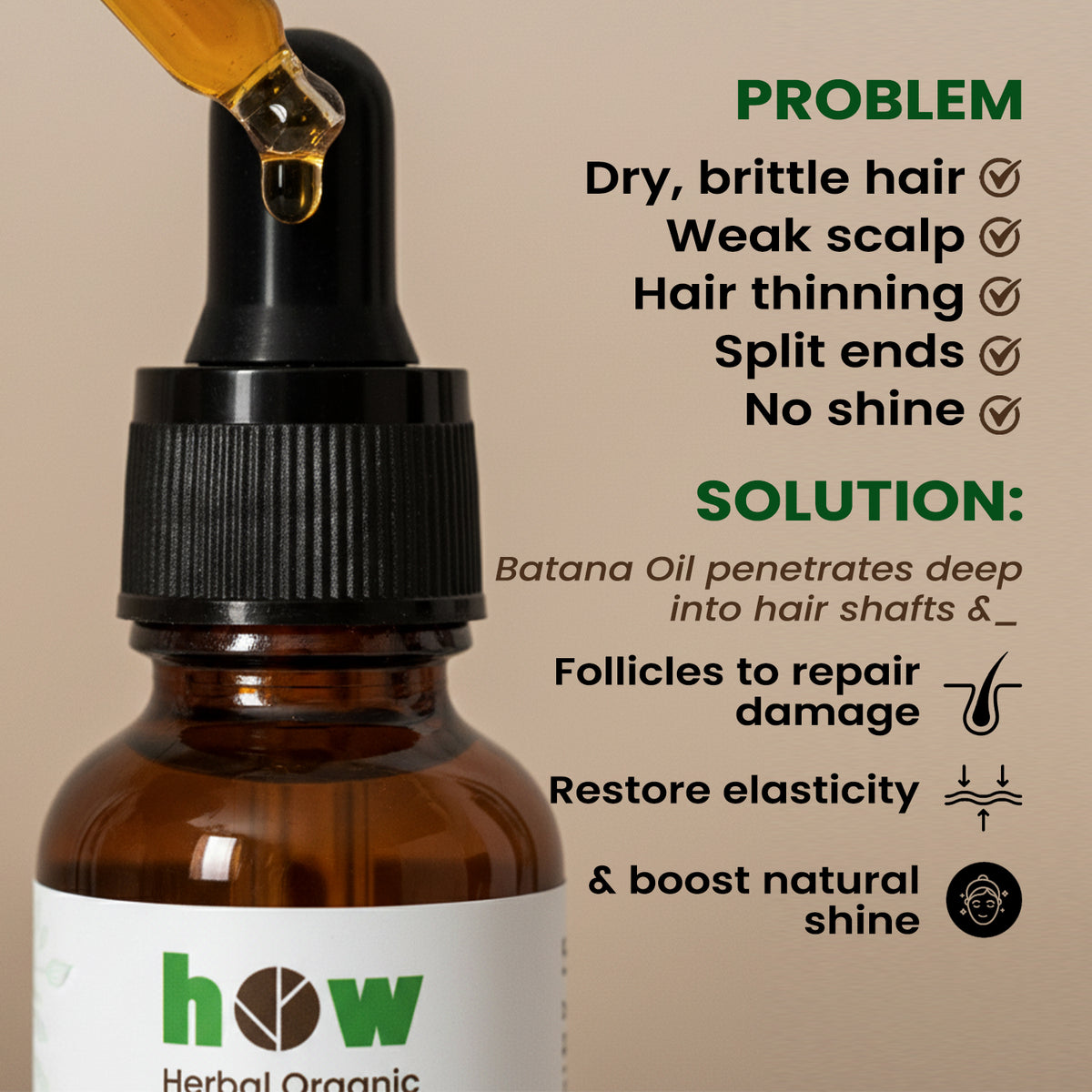 Batana Oil – 100% Pure Hair Growth & Repair Oil | 1 oz