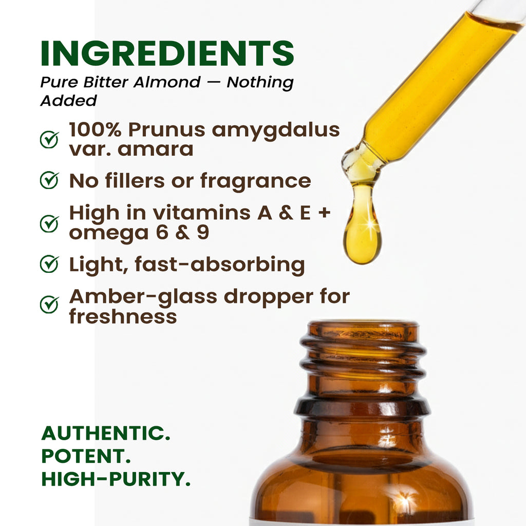 Bitter Almond Oil – Natural Care for Skin & Hair | 1 oz