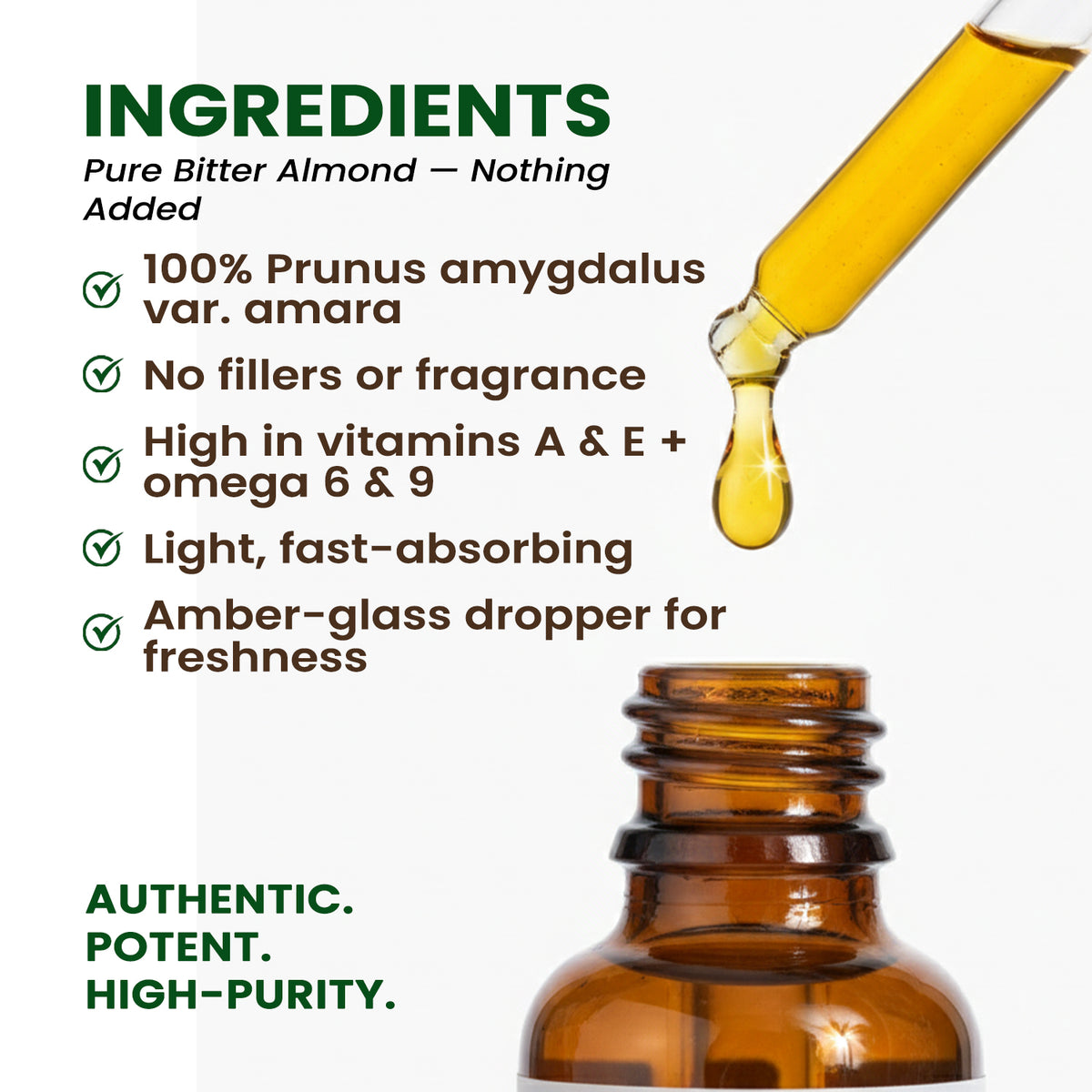 Bitter Almond Oil – Natural Care for Skin & Hair | 1 oz