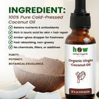 Coconut Oil – Pure Cold-Pressed for Hair & Skin, 30ml