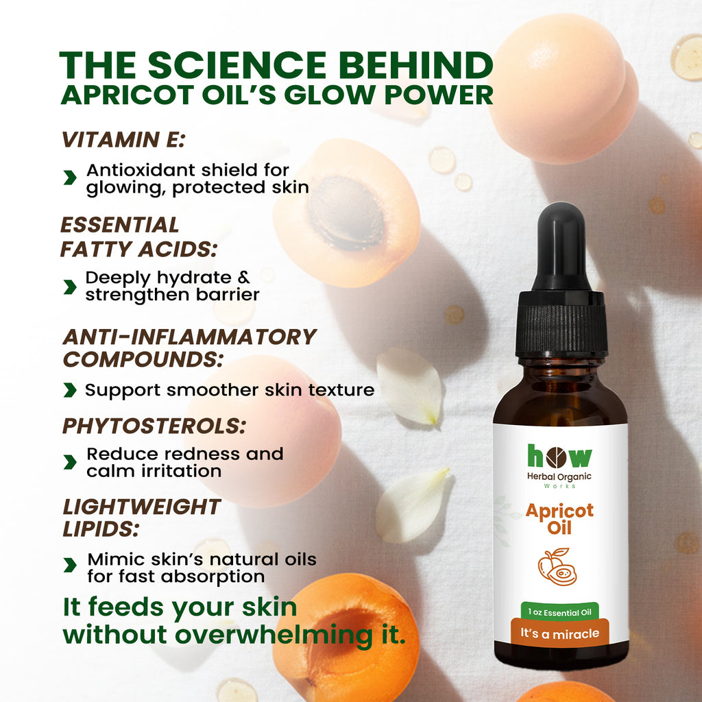 Apricot Essential Oil for Face, Skin & Hair