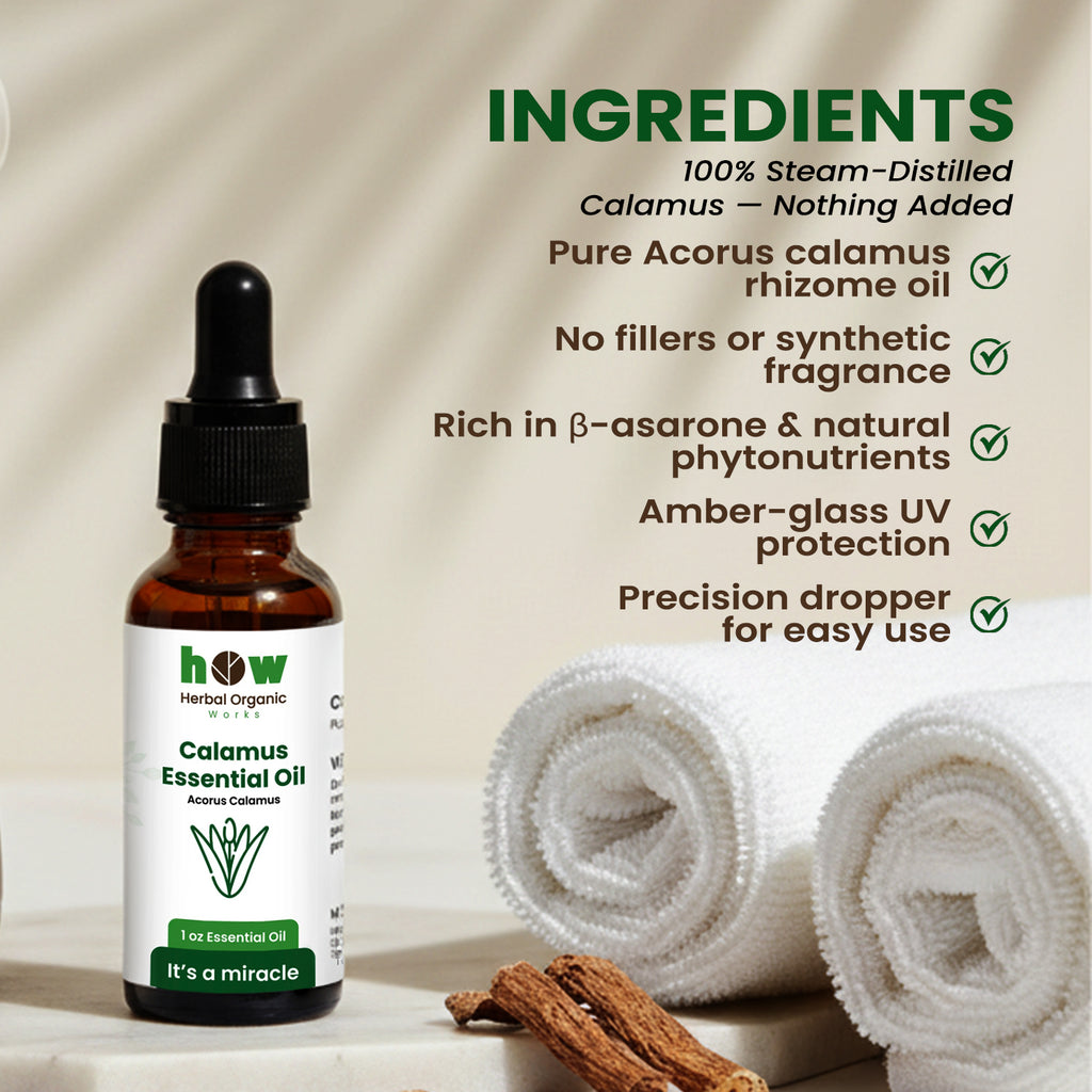 Calamus Essential Oil – Premium Herbal Oil for Hair & Skin | 1 oz