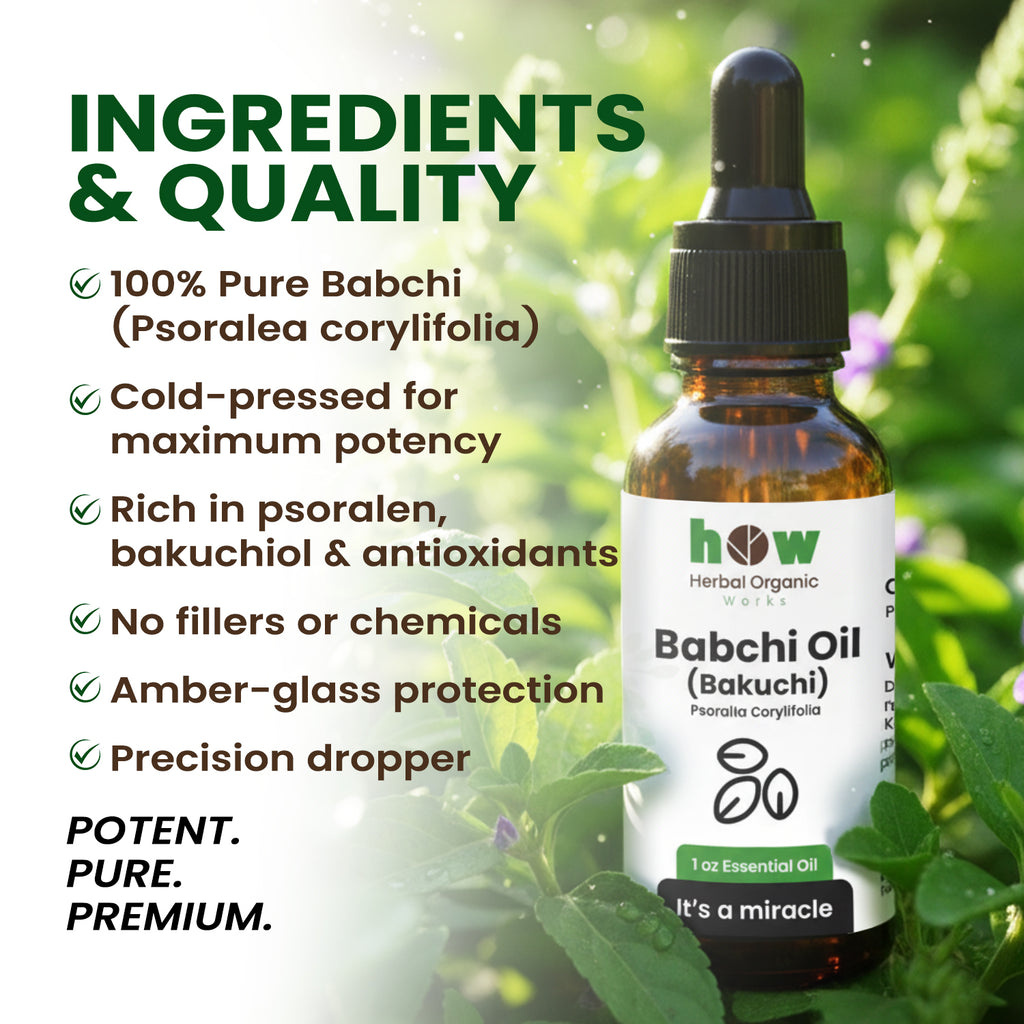 Babchi Oil – Pure Herbal Cold-Pressed for Hair & Skin | 1 oz