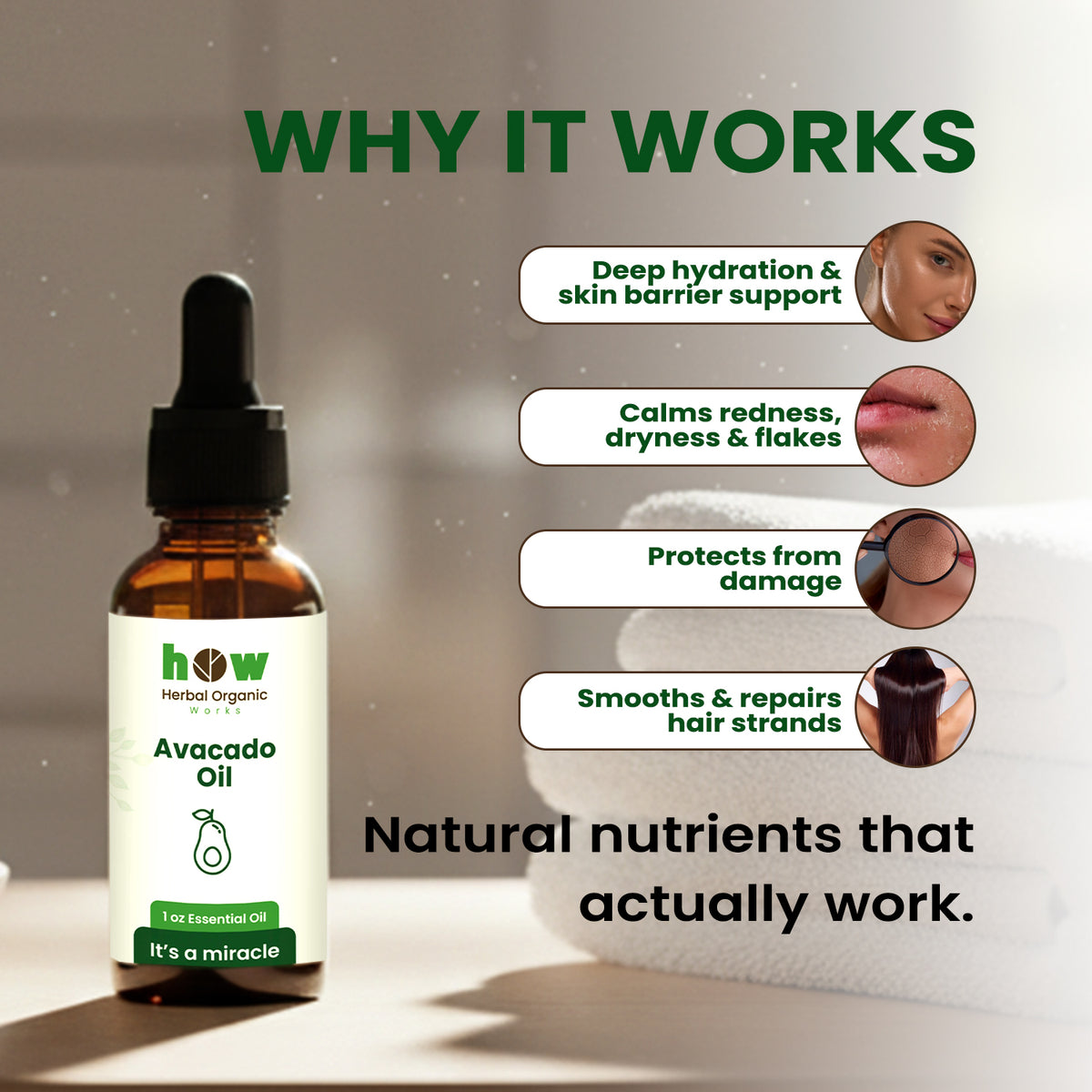 Avocado Oil – 100% Pure Cold-Pressed for Hair & Skin