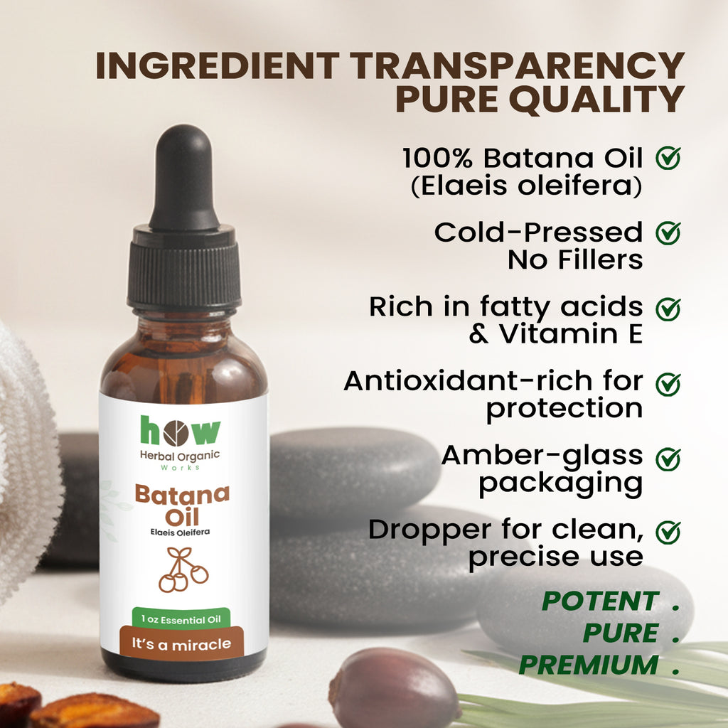 Batana Oil – 100% Pure Hair Growth & Repair Oil | 1 oz