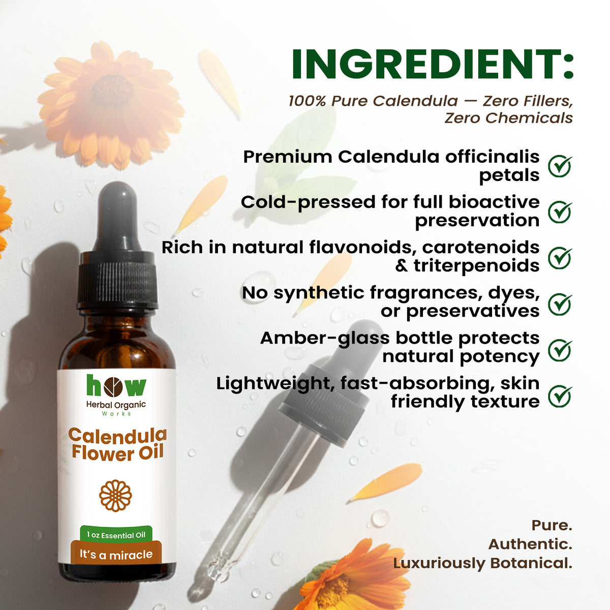 Calendula Flower Oil – 100% Pure & Natural 1 oz