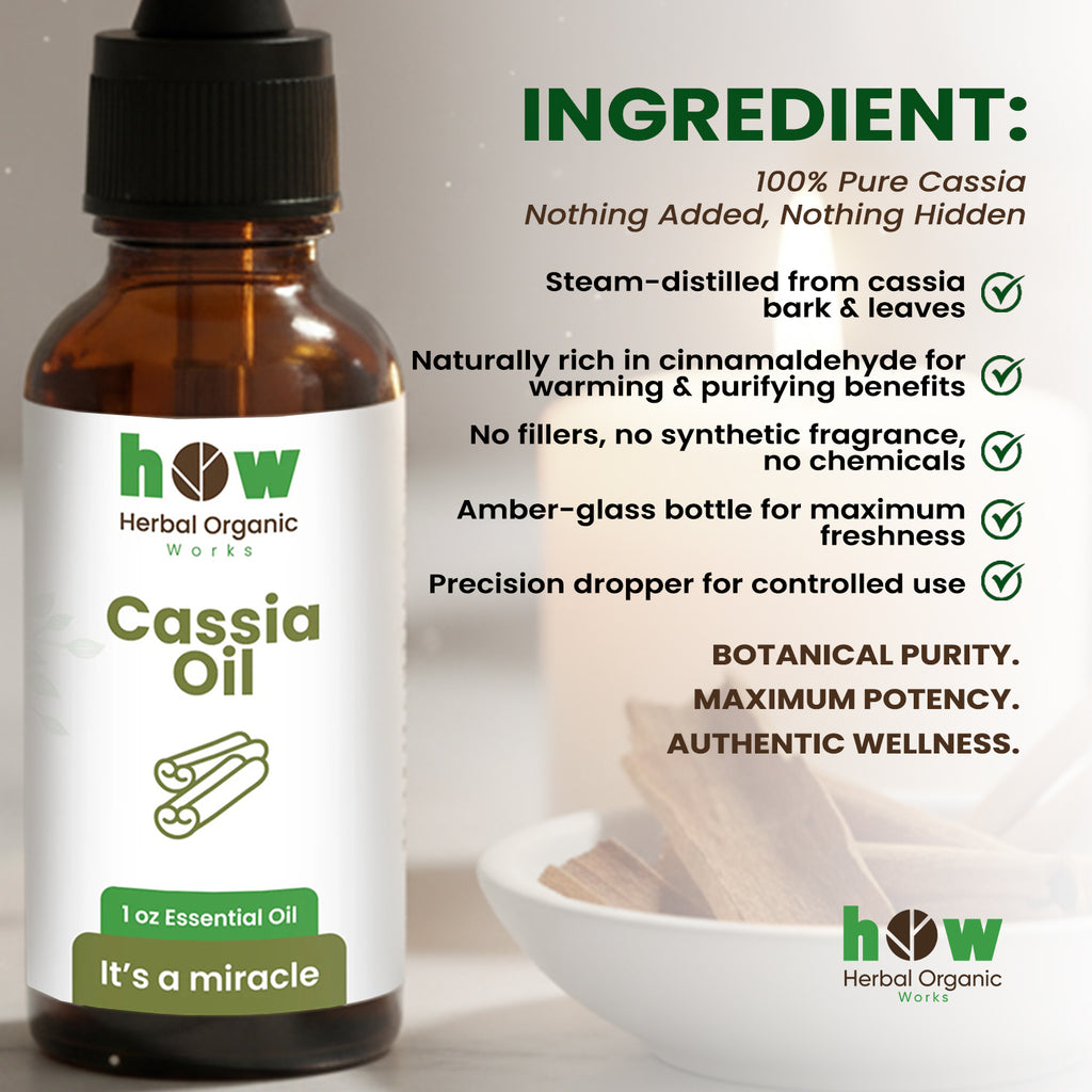 Cassia Oil – 100% Pure Essential Oil for Aromatherapy | 1 oz