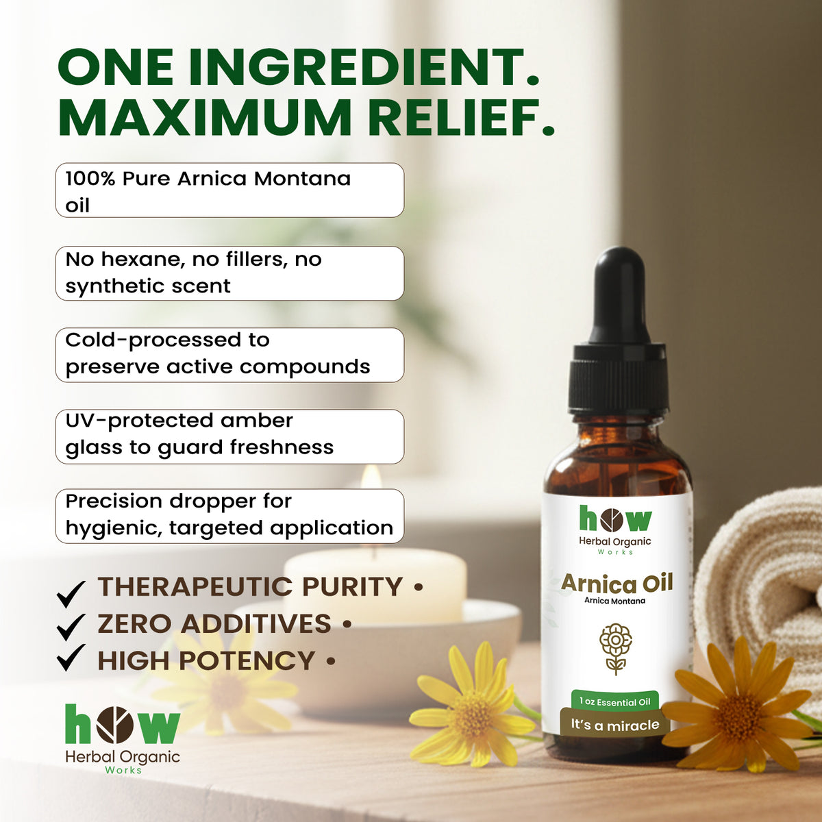 Arnica Carrier Oil – Pure Natural Oil for Skin & Muscle Relief