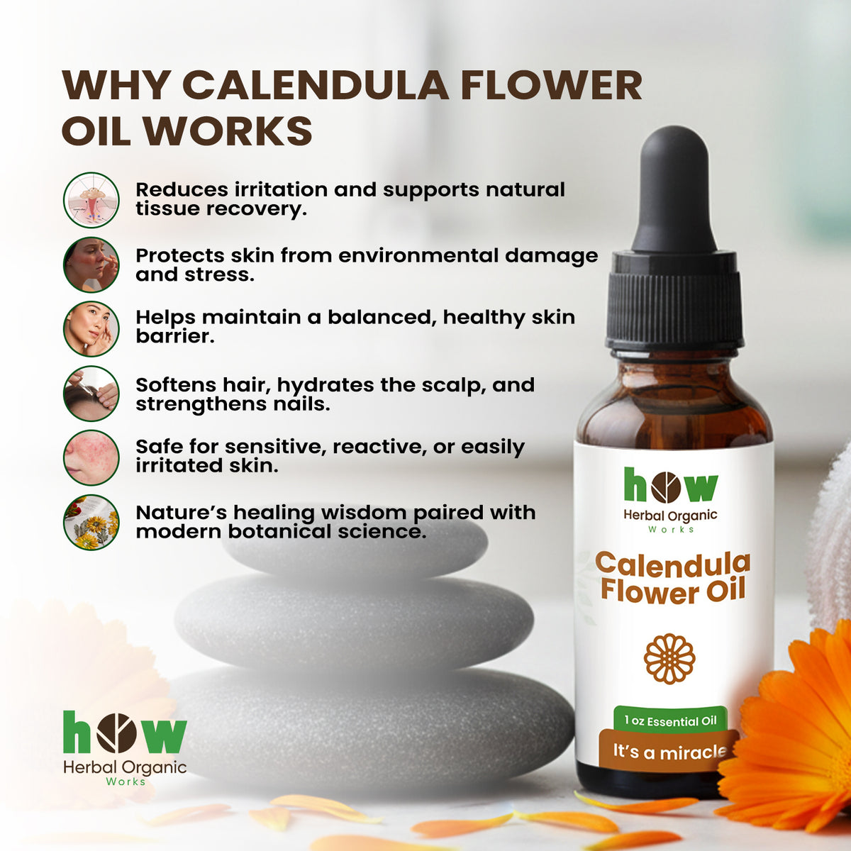 Calendula Flower Oil – 100% Pure & Natural 1 oz